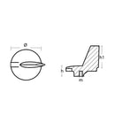 Tecnoseal Zinc Yamaha Trim Tab Anode f/200 - 300 HP Motors [01145] - Wholesaler Elite LLC