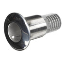 Attwood 1-1/2 inch stainless steel straight barbed thru-hull fitting
