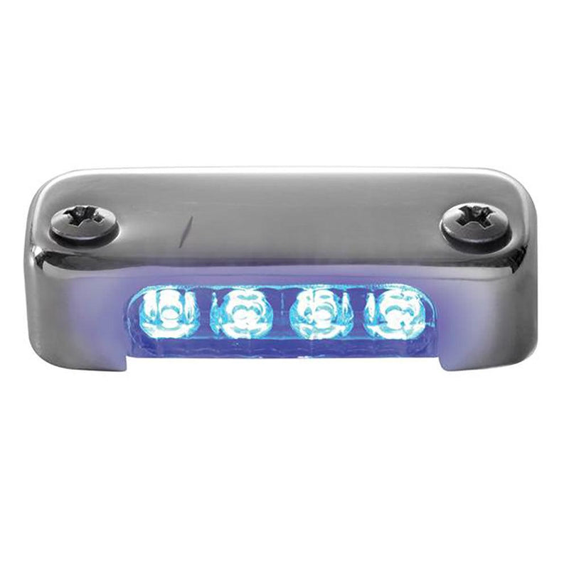 Attwood Blue LED Micro Light w/Stainless Steel Bezel Vertical Mount [6350B7] - Wholesaler Elite LLC
