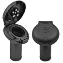 Attwood Deck Fill f/Carbon Canister System - Angled Body Scalloped Black Plastic Cap [99DFCCAB1S] - Wholesaler Elite LLC