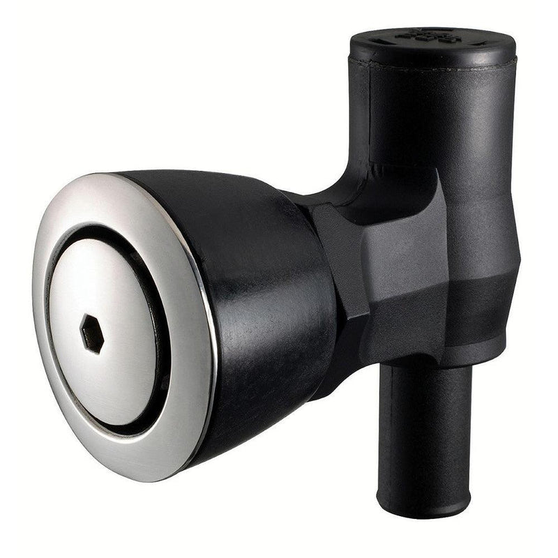 Attwood 90 P-Trap Fuel Tank Vent - Flush Mount - Black w/Stainless Steel Vent Head [1674-6] - Wholesaler Elite LLC