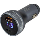 Sea-Dog Round USB USB-C Power Plug w/Voltmeter [426514-1] - Wholesaler Elite LLC