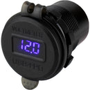 Sea-Dog Round USB USB-C Power Socket w/Hidden Voltmeter [426518-1] - Wholesaler Elite LLC