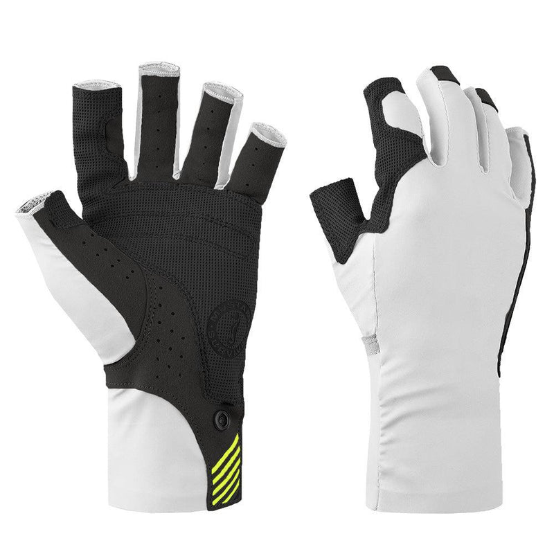 Mustang Traction UV Open Finger Gloves - White Black - XS [MA6007-267-XS-267] - Wholesaler Elite LLC