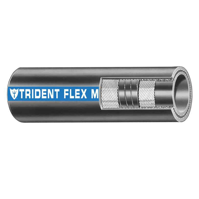 Trident Marine 1-1/2" x 50 Coil Flex Marine Wet Exhaust Water Hose - Black [250-1126] - Wholesaler Elite LLC