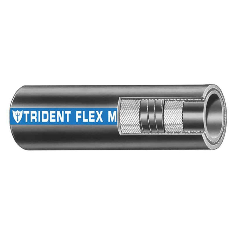 Trident Marine 3/4" x 50 Coil Flex Marine Wet Exhaust Water Hose - Black [100-0346] - Wholesaler Elite LLC