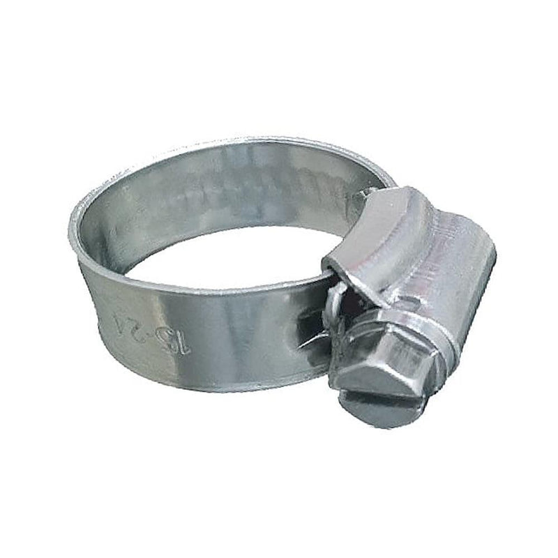 Trident Marine 316 SS Non-Perforated Worm Gear Hose Clamp - 3/8" Band - 5/8"15/16" Clamping Range - 10-Pack - SAE Size 8 [705-0121] - Wholesaler Elite LLC