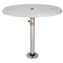 Springfield White Oval Table Package - 18" x 30" Threadlock [1690106] - Wholesaler Elite LLC
