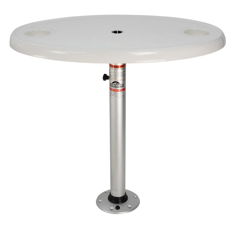 Springfield White Oval Table Package - 18" x 30" Threadlock [1690106] - Wholesaler Elite LLC