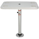 Springfield 16" x 28" Rectangle Table Package - White Thread-Lock [1690107] - Wholesaler Elite LLC