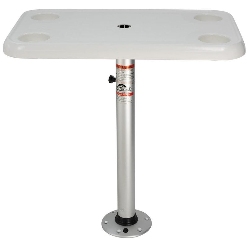 Springfield 16" x 28" Rectangle Table Package - White Thread-Lock [1690107] - Wholesaler Elite LLC