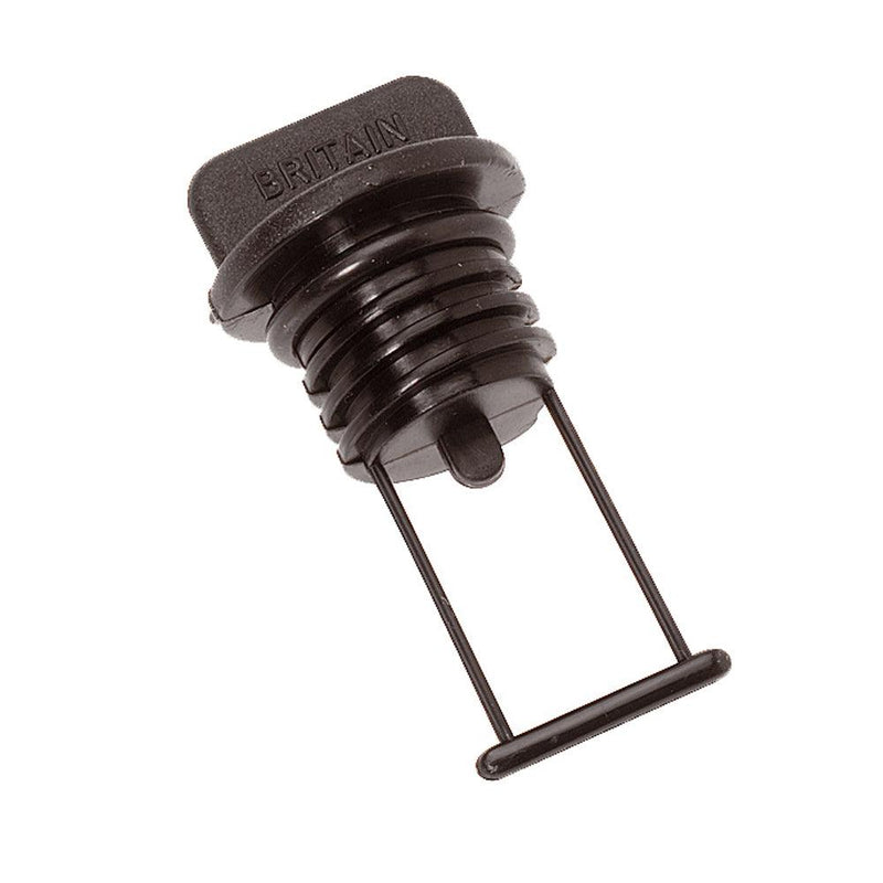 Barton Marine Drain Plug - Black 15mm (19/32") [42357] - Wholesaler Elite LLC